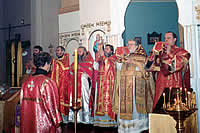 Литургия в храме св. ап. Петра в день 140-летнего юбилея св. прмц Елизаветы