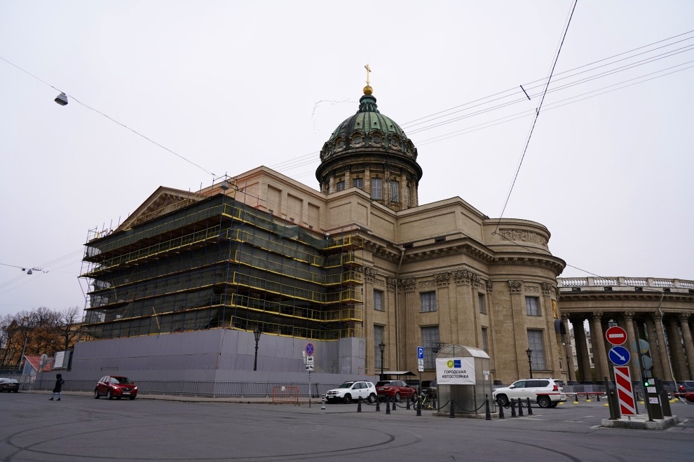 Завершается реставрация фасадов Казанского собора