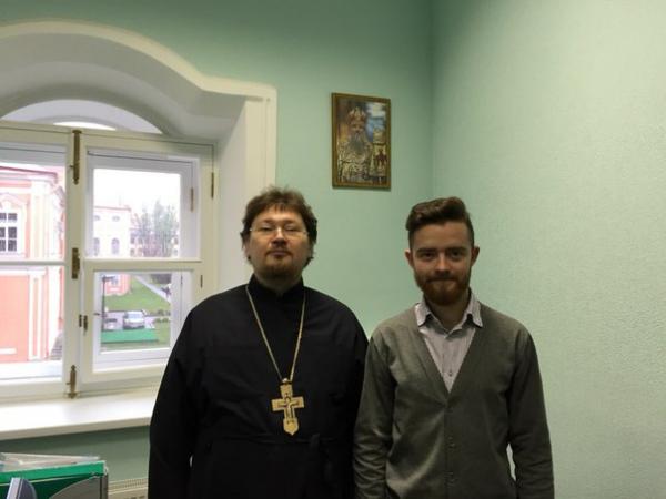 Игумен Силуан (Туманов) встретился главой информационно-издательского отдела Гатчинской епархии  