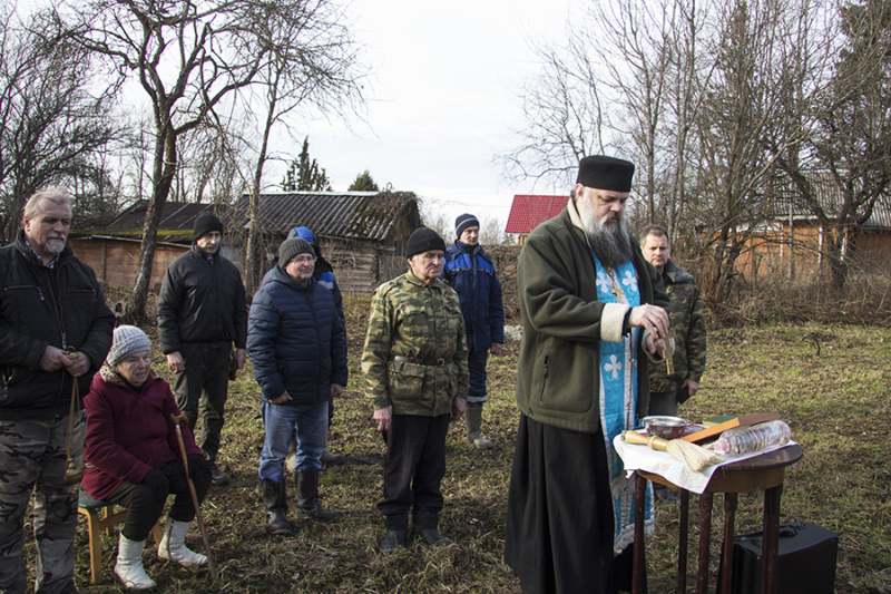 В деревне Соболец заложили часовню преподобного Александра Свирского
