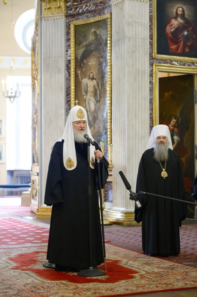 Слово Святейшего Патриарха Кирилла при посещении Троицкого собора Александро-Невской лавры