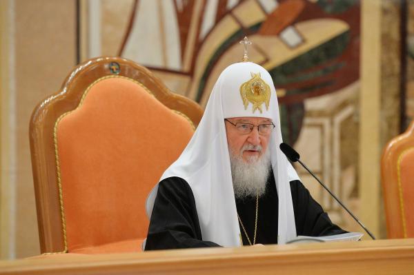 Святейший Патриарх Кирилл выступил с докладом на Архиерейском Соборе