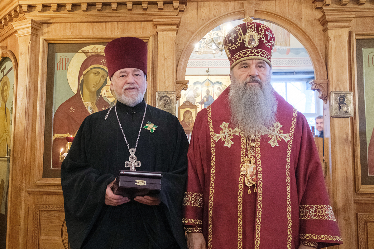 Протоиерей Александр Степанов  награжден орденом преподобного Серафима Саровского