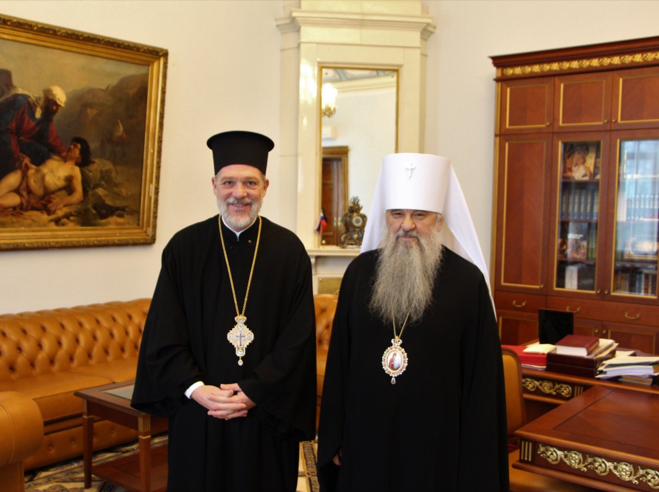 Митрополит Варсонофий встретился с игуменом Иоанно-Предтеченского монастыря в Иерусалиме архимандритом Варфоломеем
